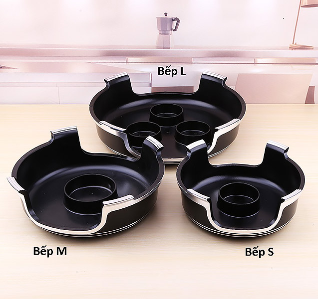 Bộ chảo kèm bếp cồn hâm nóng thức ăn để bàn size 23-48cm OG8771