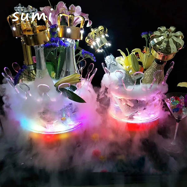 Xô đá ướp lạnh đồ uống có đèn led đổi màu SM15