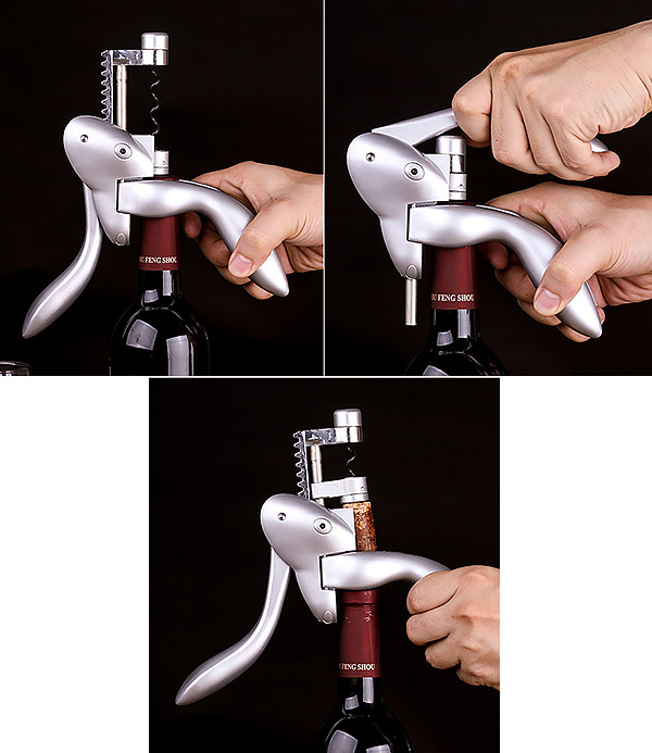 Dụng cụ khui rượu vang inox Muhams F12