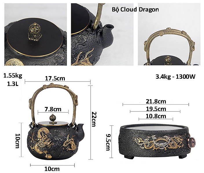 Bộ bếp hồng ngoại ấm đun trà Yongkang BBA001