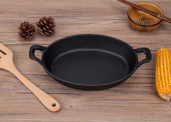 Chảo gang oval 2 quai Jinghui JHTYJP nhiều size