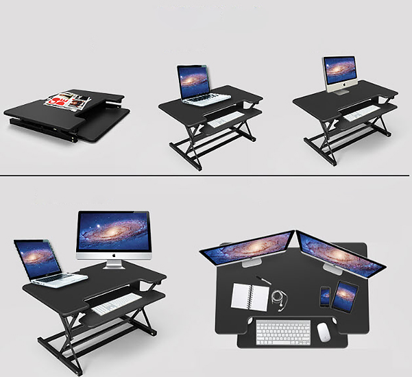 Bàn vi tính nâng hạ chiều cao OEM ZC087 để trên mặt bàn