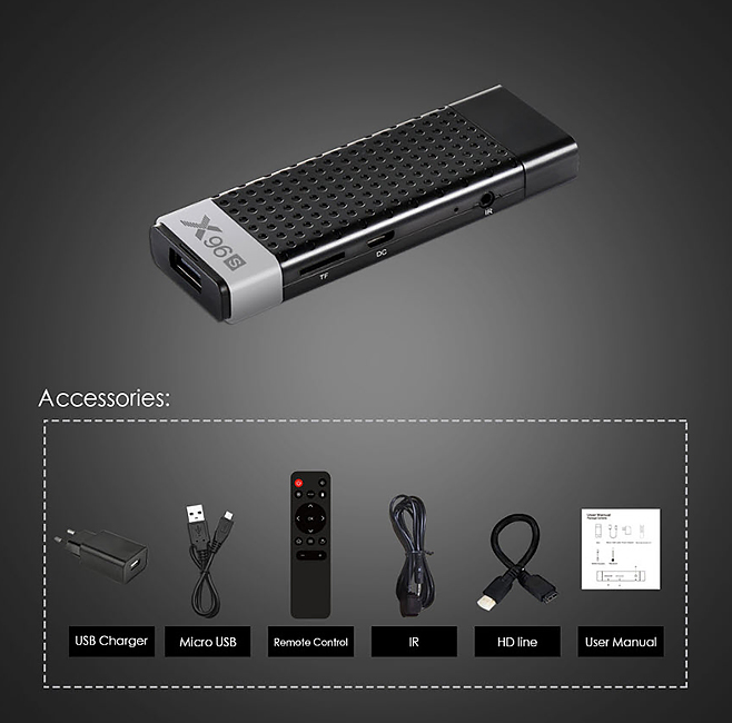 Android TV box CPU 4core 4GB RAM  X96S 