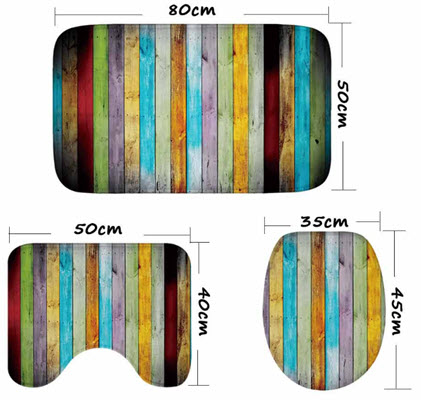 Thảm lót chân chùi chân bộ 3 miếng Banghe BH001.