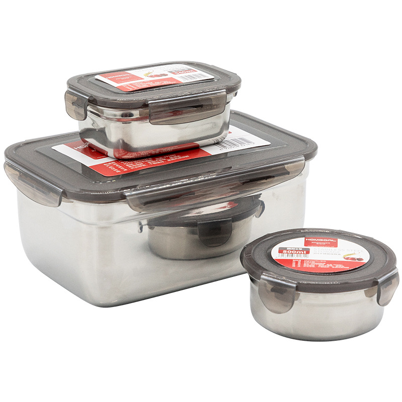 Hộp đựng thực phẩm bảo quản thức ăn inox 304 Homgoal BXH02