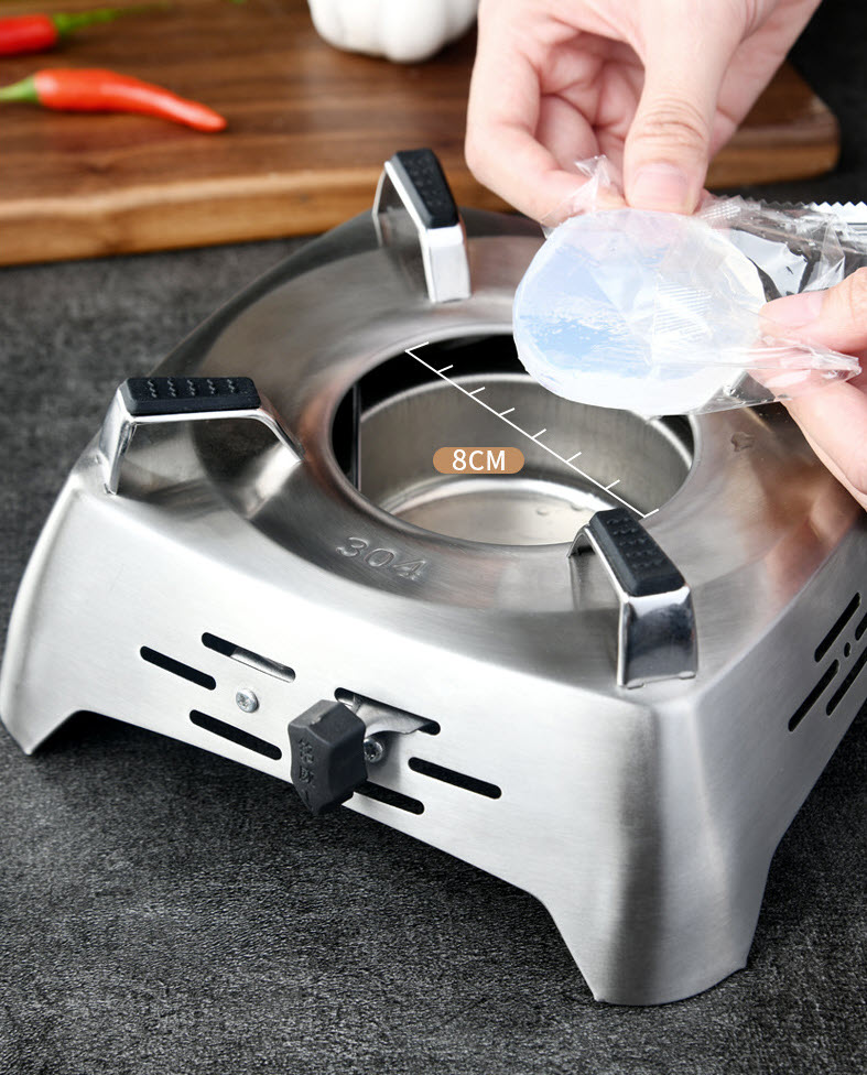 Bộ chảo hâm nóng thức ăn kèm bếp cồn inox 24cm OEM XF009