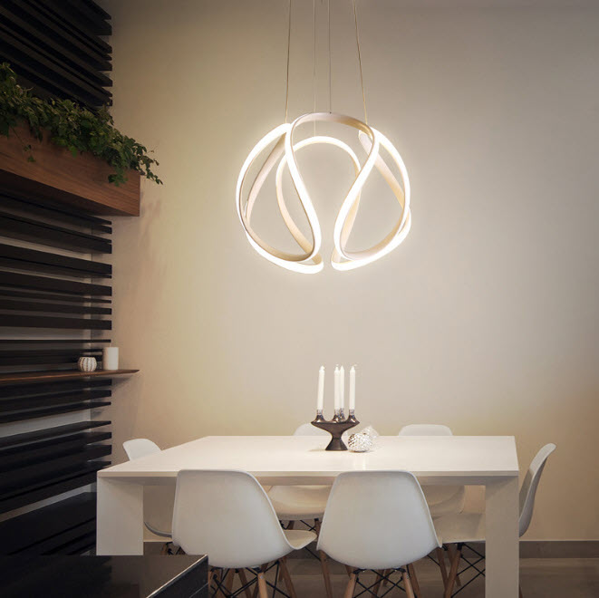 Đèn thả trần led lượn sóng Youerte YE9200.