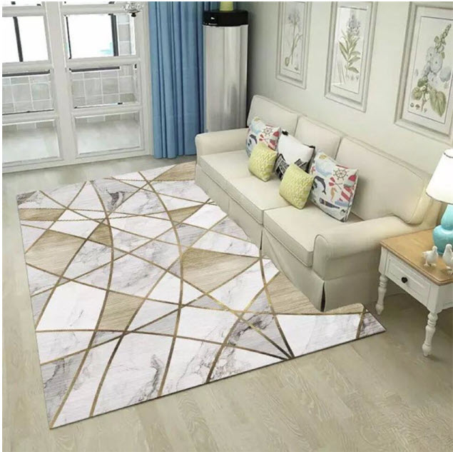Thảm trải sàn hình chữ nhật sợi Polyester BoXiao BX006