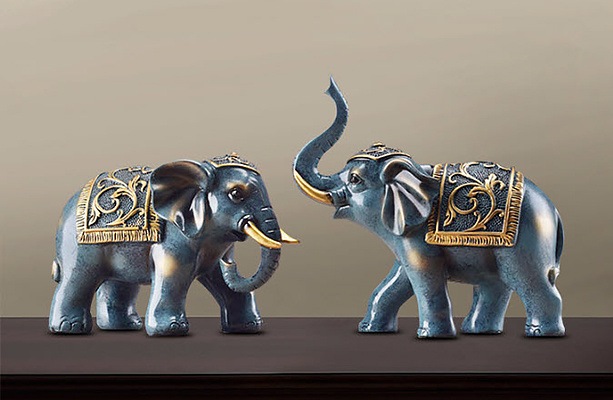 Set decor trang trí nội thất mẫu voi xanh Huazhuo  HZ1003