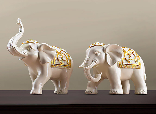 Set decor trang trí nội thất mẫu voi xanh Huazhuo HZ1003