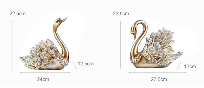 Set decor trang trí nội thất mẫu thiên nga Jianlin JL002