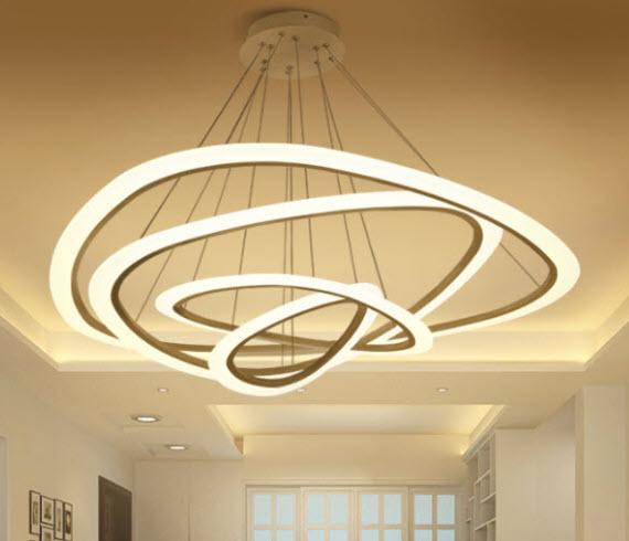 Đèn thả trần đèn chùm vòng tròn led Youerte YE6712