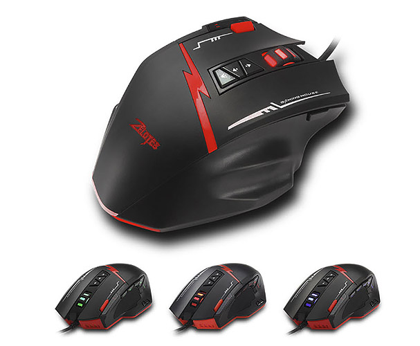 Chuột chơi game 16 nút bấm có led đổi màu 7000DPI Zelotes C15