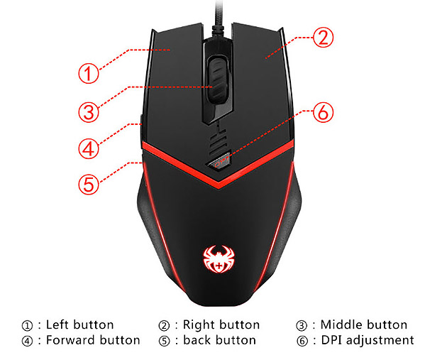 Chuột chơi game 3200DPI có led đổi màu Zelotes C13