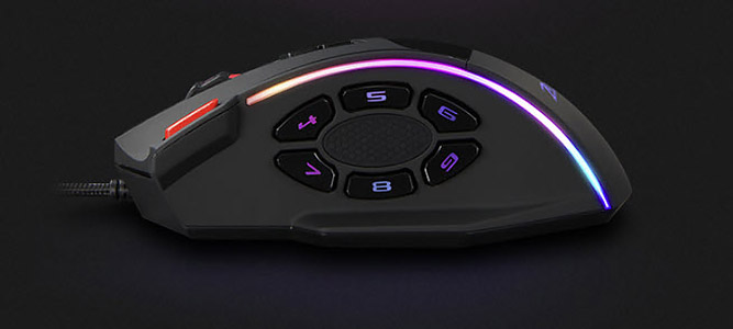 Chuột laser chơi game 13 nút led RGB 10000DPI Zeletos C13A