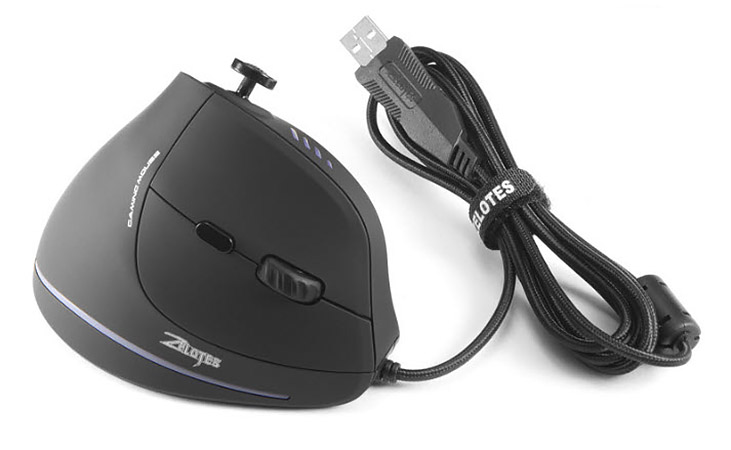 Chuột laser dọc chơi game 11 nút có led RGB Zelotes C18