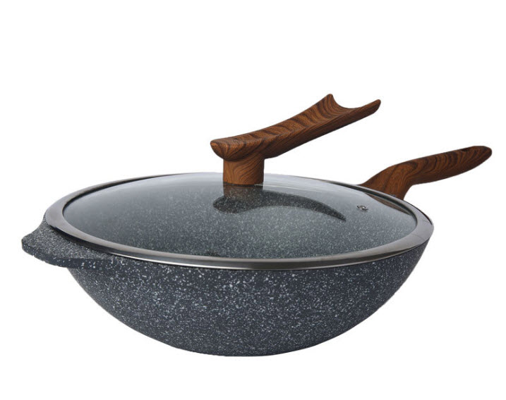 Chảo bầu vân đá chống dính 30-23cm UAKEEN VK170