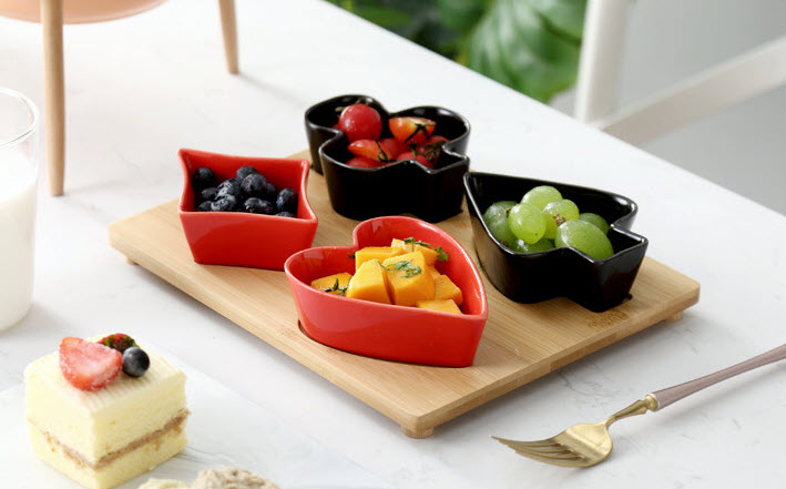 Khay đựng bánh kẹo trái cây gốm sứ StarRice SR005