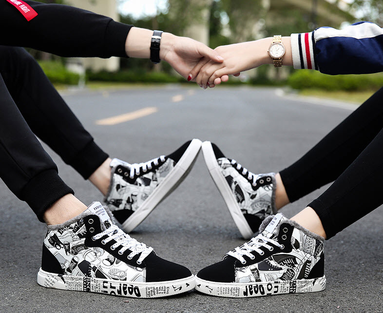 Giày sneaker nam nữ in họa tiết Mr.Insist MI7371
