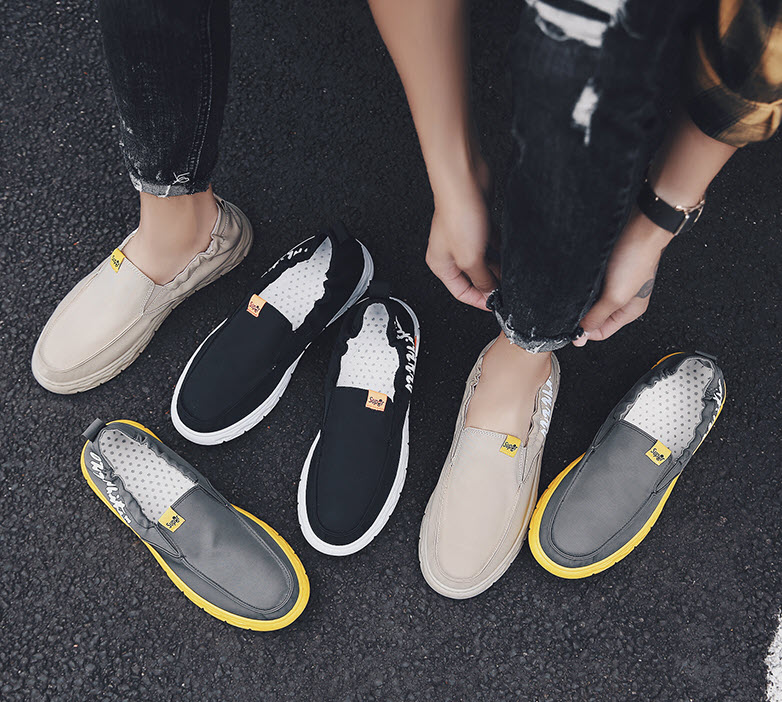 Giày Slip-on nam vải Oxford Mr.Insist MIS331 giày lười nam