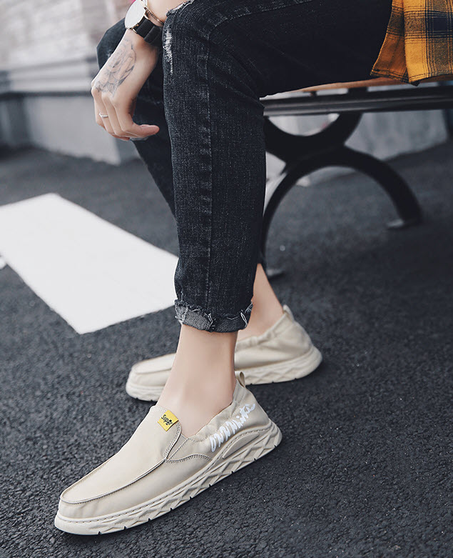 Giày Slip-on nam vải Oxford Mr.Insist MIS331 giày lười nam