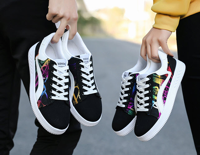 Giày sneaker nam nữ vải in họa tiết Mr.Insist MI5902