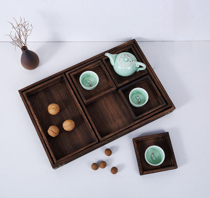 Khay đựng bộ tách trà bánh kẹo Kiyoshi KYS1254