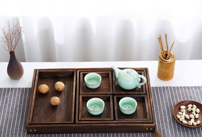 Khay đựng bộ tách trà bánh kẹo Kiyoshi KYS1254