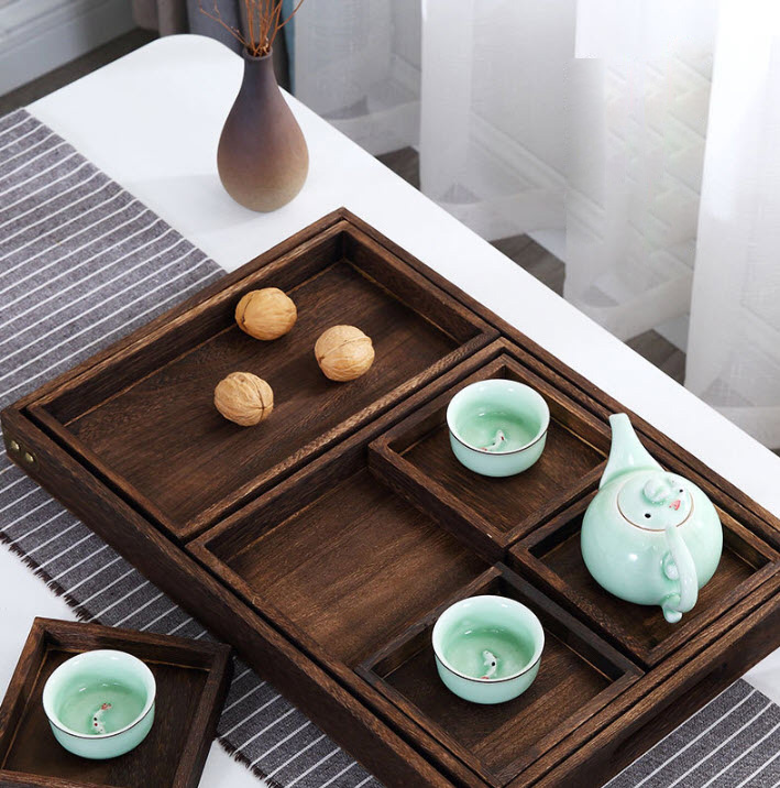 Khay đựng bộ tách trà bánh kẹo Kiyoshi KYS1254