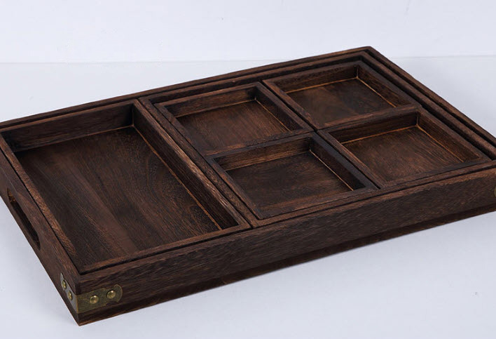 Khay đựng bộ tách trà bánh kẹo Kiyoshi KYS1254