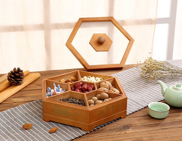 Hộp đựng bánh kẹo gỗ mun Kiyoshi KYS006