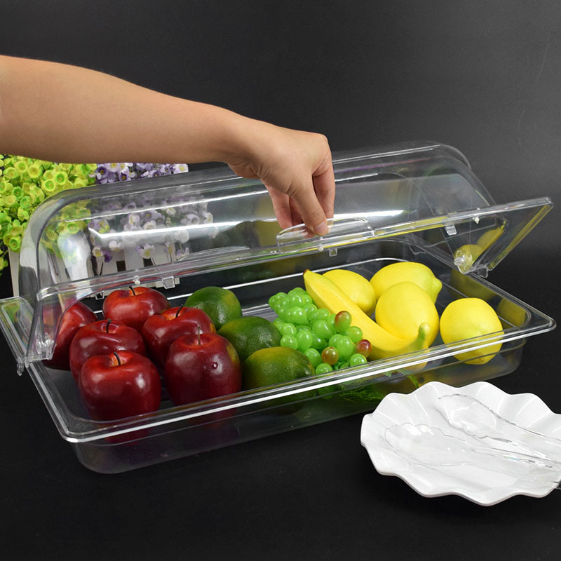 Nắp đậy khay GN buffet 1/1 và 1/2 dạng lật chất liêu acrylic 88189L