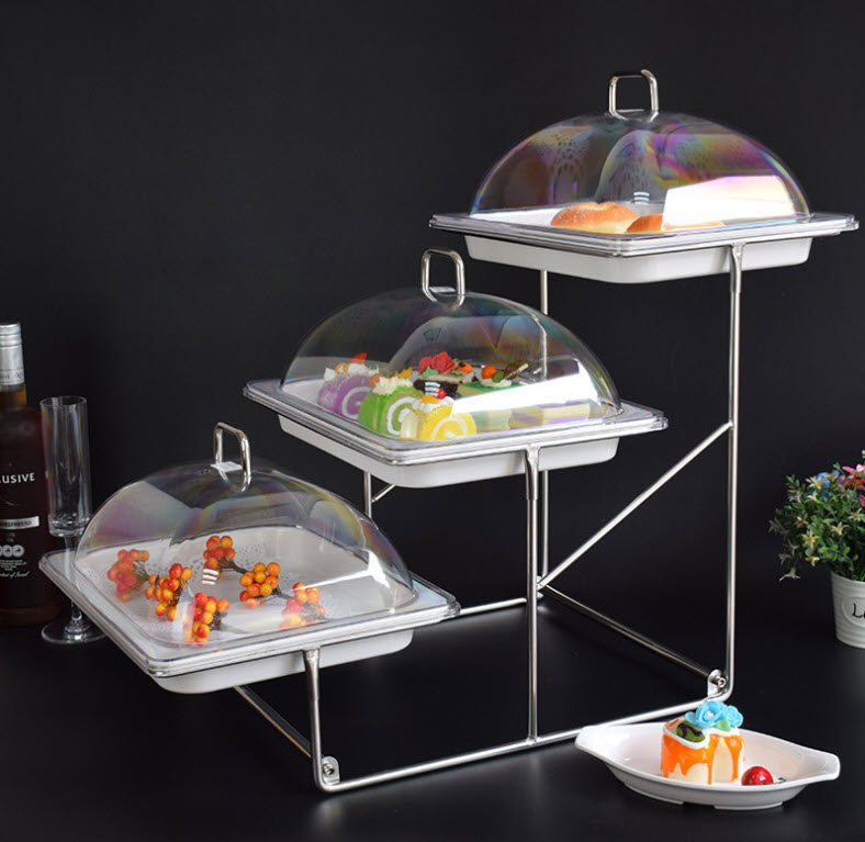 Khay buffet 3 tầng đựng thức ăn bánh kẹo Gerber GB3003