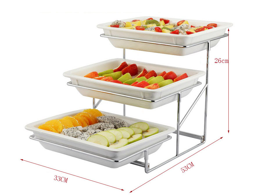 Khay buffet 3 tầng đựng thức ăn bánh kẹo Gerber GB3003