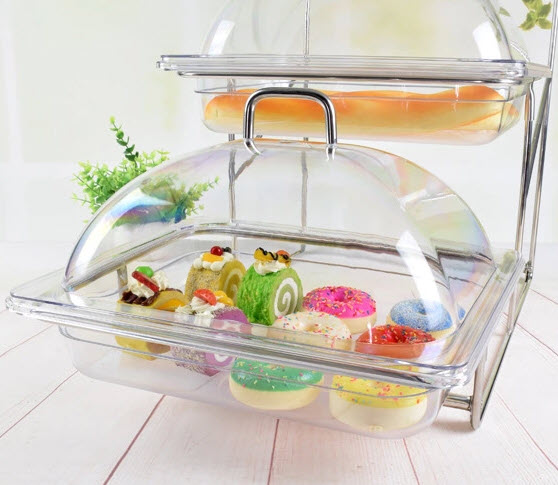 Khay buffet 3 tầng đựng thức ăn bánh kẹo Gerber GB8619