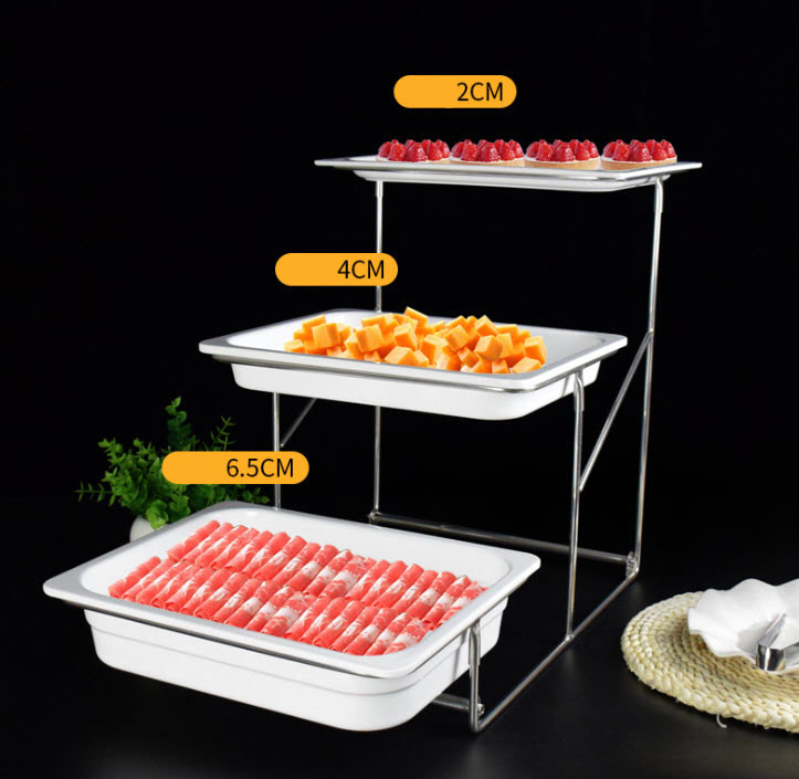 Khay buffet 3 tầng đựng thức ăn bánh kẹo Gerber GB00224