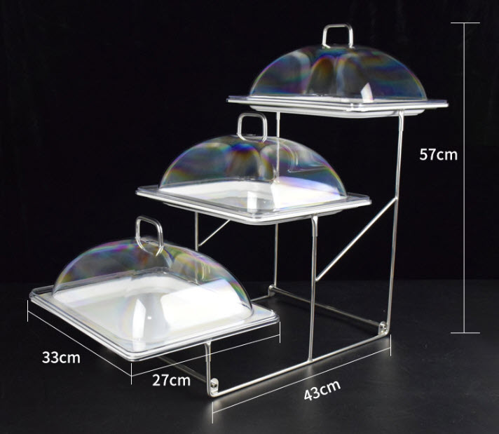 Khay buffet 3 tầng đựng thức ăn bánh kẹo Gerber GB00224