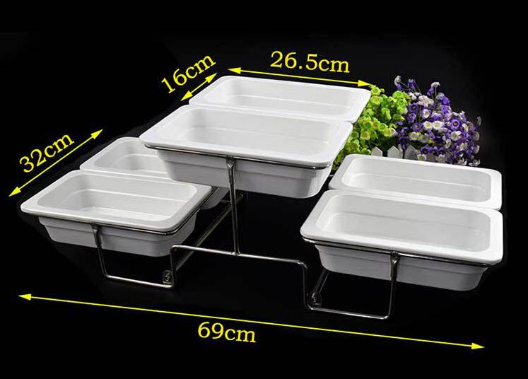 Khay buffet 3 tầng đựng thức ăn bánh kẹo Gerber GB003