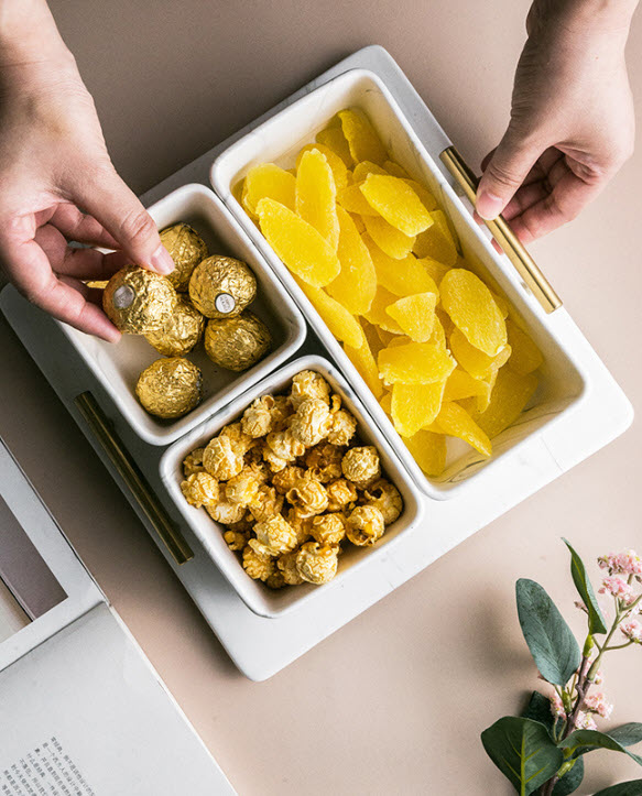Khay đựng bánh kẹo trái cây khô thức ăn Saimei SMG02