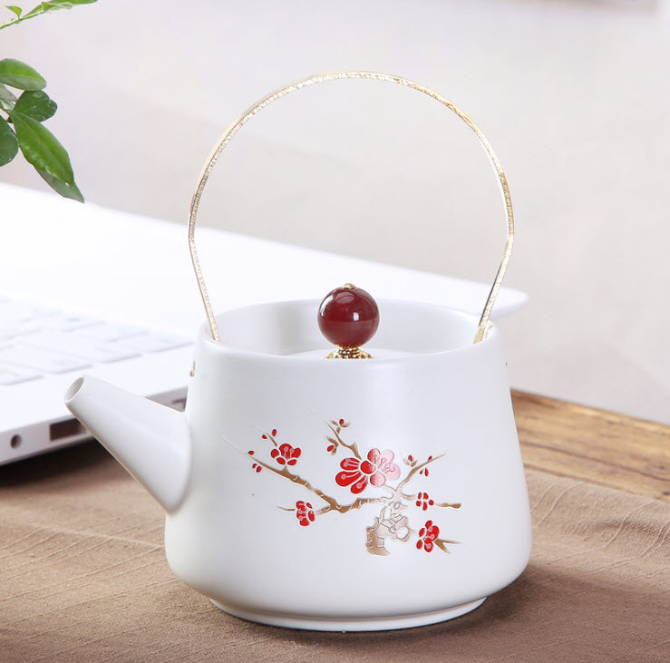 Bộ ấm trà kèm khay bằng sứ Spirit SPR002