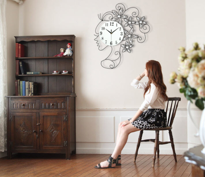 Đồng hồ treo tường trang trí Jiuda 12888