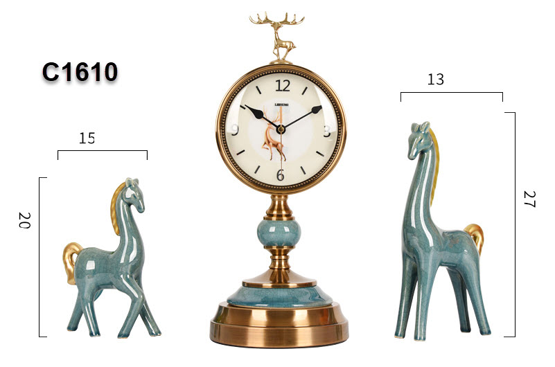 Đồng hồ để bàn 3 món Minaikea D1610