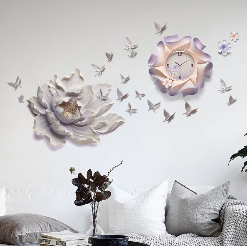 Đồng hồ treo tường hoa trang trí 3D ArtTime DIY01