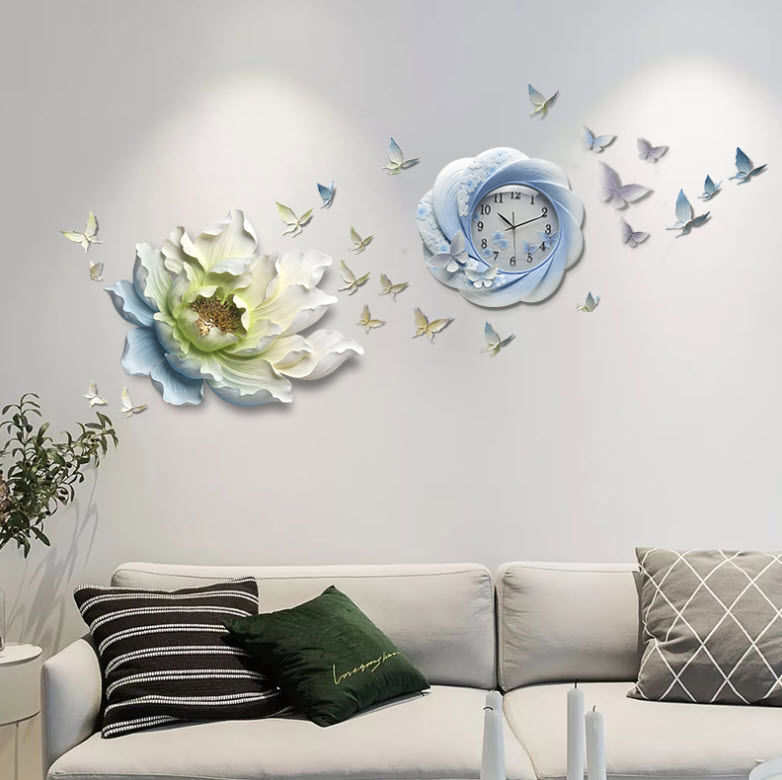 Đồng hồ treo tường hoa trang trí 3D ArtTime DIY01