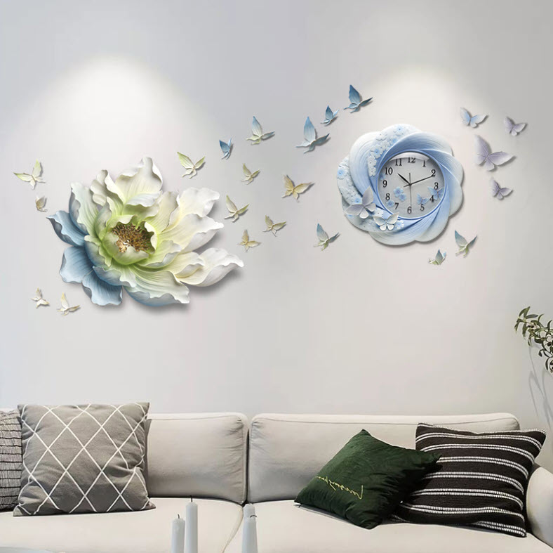 Đồng hồ treo tường hoa trang trí 3D ArtTime DIY01