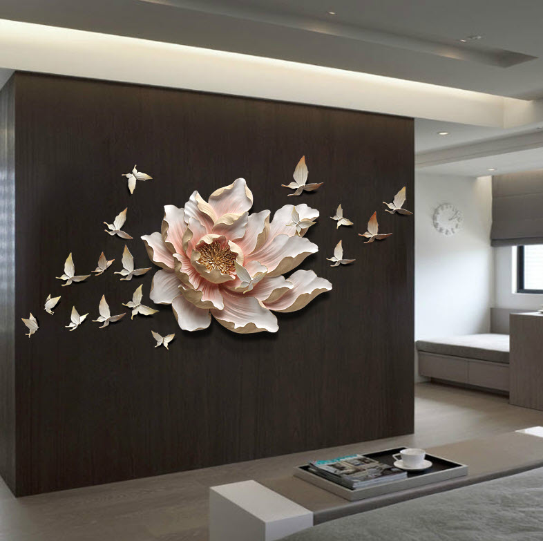 Đồng hồ treo tường hoa trang trí 3D ArtTime DIY01