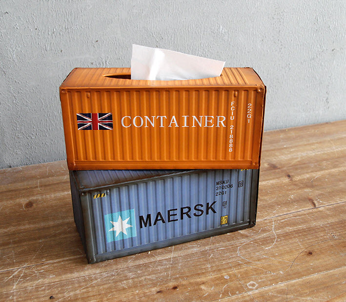 Hộp đựng khăn giấy hình container Mulin FML02