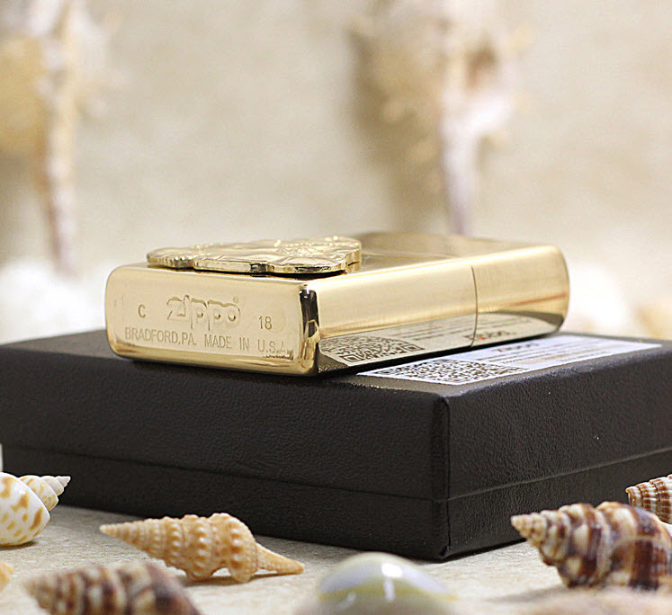 Bật lửa hộp quẹt Zippo mạ vàng ZBT29626