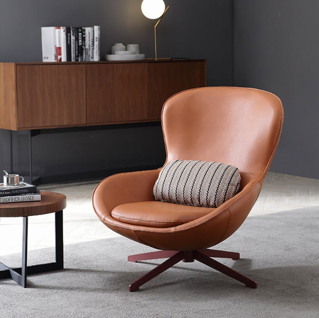 Ghế sofa đơn bọc da lưng dựa Leadou LD001