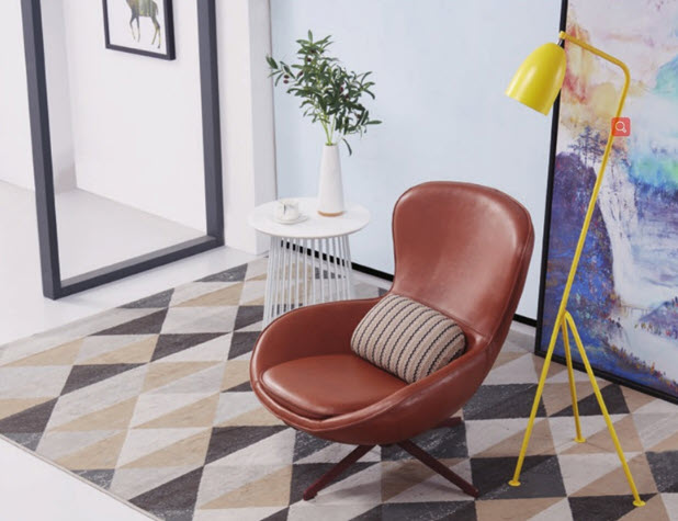 Ghế sofa đơn bọc da lưng dựa Leadou LD001